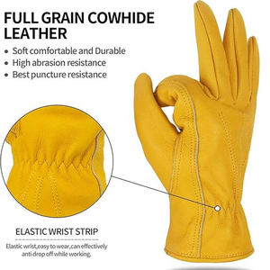 Gants de travail en cuir fendu pour les tâches lourdes, idéaux pour la construction, l'aménagement paysager, le soudage et les travaux de sécurité en extérieur - Product Image 2