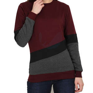 Sweat-shirt en coton léger pour femme Pull décontracté de meilleure qualité pour l'hiver avec design doublé de placement de logo sur le devant - Product Image 1