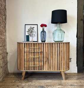 Buffet moderne Els avec bois de manguier massif polyvalent pour salon, salle à manger, salle de bain, chambre à coucher, hôtel - Product Image 1