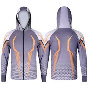 Factory Custom Fishing Clothes Long Sleeve Outdoor Hooded Quick Dry Fishing Shirts Jersey Men Summer Hoodies EASY TO WASH - Product Image 5