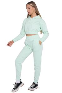 Conjunto de chándal corto de alta calidad para mujer, perfecto para ropa de descanso y ropa de calle de gimnasio, 2 piezas elegantes para mujer para Fitness - Product Image 4