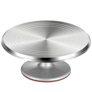 Plateau tournant à gâteau rond réutilisable en aluminium fait à la main, non toxique, outils pour plateau à gâteau - Product Image 2
