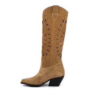 Kyla Stylish Taupe Texan Stiefel Bequeme Schuhe für den täglichen Gebrauch - Product Image 2
