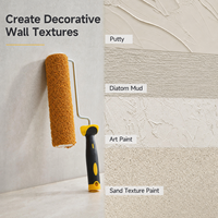 Rouleau texturé à dégagement rapide de 9 pouces pour peinture murale décorative, enduit de mastic, peinture artistique à la boue de diatomées, OEM en gros