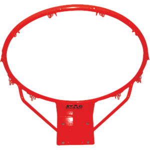 Panier de basket-ball emblématique Stag avec support portable, anneau et panneau réglables, verre trempé solide avec filet - Product Image 1