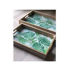 ถาดเสิร์ฟไม้คัตเอาท์จับรูปสี่เหลี่ยมผืนผ้าตกแต่งถาดเสิร์ฟอาหารสําหรับบ้านโรงแรมซัพพลายเออร์อุปกรณ์เสริม - Product Image 1