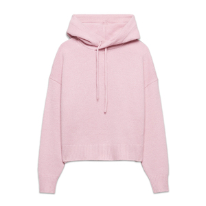 Sweat à capuche en cachemire à manches longues en tricot uni pour femmes Pull en cachemire - Product Image 4