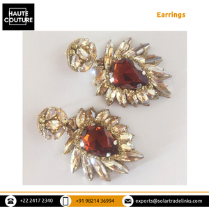 Pendientes Colgantes de Cristales Marqueses Bordados a Mano con Gotas de Conocimiento, Hechos a Mano, para Mujer, de Gran Venta, de un Proveedor Mayorista Genuino - Product Image 4