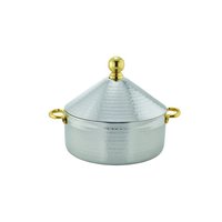 Ensemble de casseroles classiques à double paroi en acier inoxydable isolées sous vide avec couvercle en verre trempé, écologiques, adaptées aux gaz et à l'induction, et conformes aux normes alimentaires