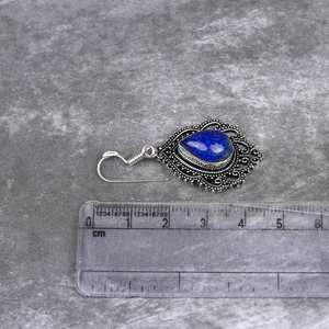 Lapis Lazuli Earrings 925 Sterling Silver Handmade Gemstone Earrings Jewelry Gift For Her Women Fashion Luxury - Product Image 5