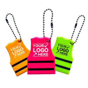Llavero Reflectante Personalizado de PVC, Llavero con Forma de Chaleco Reflectante, Colgante para Bolsa, Decoración, Llaveros Reflectantes de Seguridad Nocturna - Product Image 1