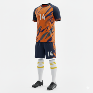 Uniforme de Fútbol Personalizado por Sublimación, Logotipo Personalizado, Secado Rápido, Cuello en V, Manga Corta, Poliéster, para Hombre - Product Image 4