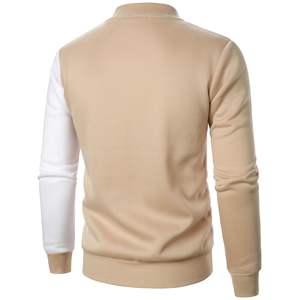 Sudadera con Capucha de Invierno para Hombre de Alta Calidad al por Mayor, Sudadera con Capucha Informal con Cuello Alto y Estampado de Color Combinado con Cremallera - Product Image 2