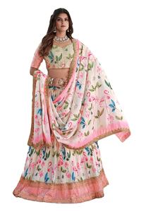 Lehenga Choli imprimé numérique FABZONE LNB1008, style Bollywood, collections indiennes pour femmes, en stock - Product Image 4