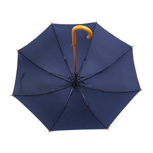 Paraguas de Lluvia Recto de Pongee, Automático, Resistente al Viento, Irrompible, con Mango de Madera Clásico, Personalizado, de Alta Calidad, al por Mayor - Product Image 2