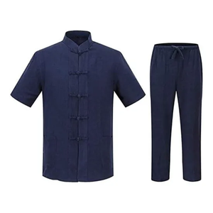 Nouvelle tenue d'arts martiaux unisexe tendance et élégante, équipement de couleur unie - Product Image 2