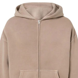 Soft cotton Custom mens casual full zip hoodie perfect for streetwear outdoor adventures and relaxed wear 100% cotton pullover - Product Image 5