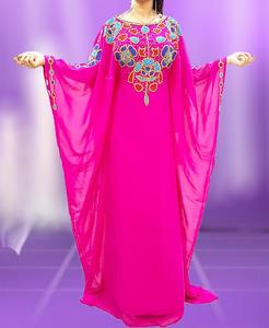 Abaya maxi en polyester de style marocain de Dubaï, grande taille, ornée de perles à la main, longueur au sol, pour soirée, tenue de soirée, décontractée et élégante - Product Image 2