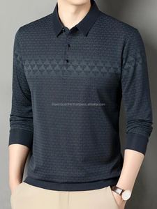 Premium Quality Men's Cotton Long Sleeve <b>T</b>-<b>Shirt</b> Custom Logo Heavy Weight Long Length polo <b>shirts</b>,men's polo <b>shirts</b> - Product Image 5