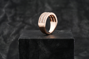Anillo de Boda Unisex de Lujo en Plata de Ley 925, Estilo Hip Hop, con Diamantes Cultivados en Laboratorio VVS, Diseño Redondo con Letras del Alfabeto, Joyería de Regalo - Product Image 4