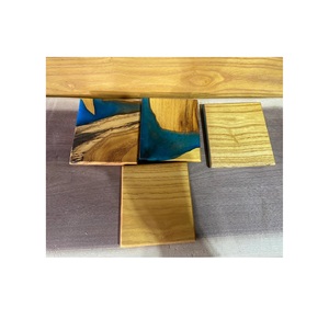 Ensemble de sous-verres en résine et bois pour tasses à café Dessous de verre en bois pour table - Product Image 1