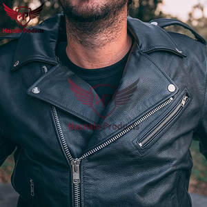 Vestes de motard en cuir de qualité supérieure pour hommes vêtements de moto élégants fermeture à glissière manchette à l'avant vêtements de course de style High Street d'hiver - Product Image 3