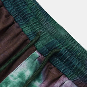 Pantalones cortos con tinte de corbata para hombre, 100% de algodón, con logotipo personalizado, pantalones cortos de gimnasio, transpirables, nuevo diseño, pantalones cortos con tinte de corbata para hombre de secado rápido a la venta - Product Image 4