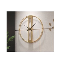 Horloges murales numériques en quartz décoratives élégantes, cadre métallique, design moderne, étanches, parfaites pour la décoration murale du salon