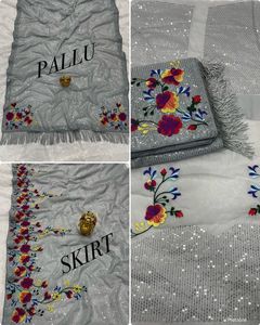 Vêtements fantaisie haute sur demande à la mode Top qualité Georgette Saree avec chemisier avec fil et séquence travail approvisionnement en gros - Product Image 6