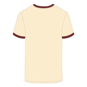 HBCU hombres educados Chenille contraste Trim Ringer camiseta Neutral con letras bordadas granate algodón suave ropa universitaria - Product Image 3