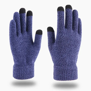Winter Men Knitted <b>Gloves</b> Warm Full Fingers for Screen Anti-Slip Daily Windproof Breathable for Cycling Running Driving Hiking - Product Image 3