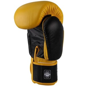 Guantes de Boxeo Muay Thai de Doble Color, Modelo Más Reciente, OEM con Tu Propio Logotipo, Kickboxing, Gimnasio, MMA, Correa de Sujeción, Cuero Auténtico - Product Image 3
