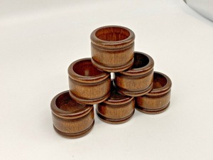 Anneau de serviette en bois fait à la main Table de mariage ronde porte-serviettes décoratif pour hôtel salle à manger et fête - Product Image 5