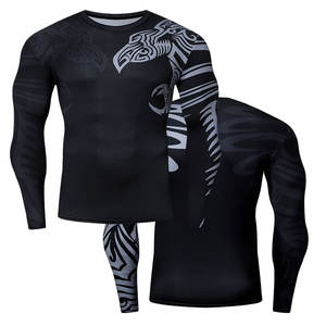 Hombres de algodón sostenible BJJ Dry Rash Guard Quick-Dry Stretch Manga larga Compresión Top Sublimación Impreso Base deportiva - Product Image 3