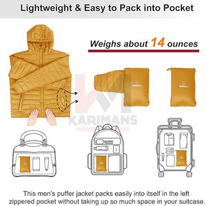Custom Designed Mens Hooded Puffer <b>Jacket</b> High-<b>Tech</b> Insulation, Lightweight, Water-Resistant Winter <b>Wear</b> Bulk Supplier Factory - Product Image 2
