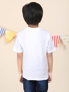 Smart Look 100% Algodón en diferentes métodos de impresión y Material Camiseta de cuello redondo para niños en stock para la venta - Product Image 3