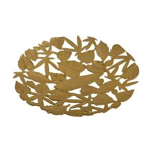 ถาดโลหะกลมสำหรับตกแต่งโต๊ะทำจากทองเหลืองมีรูพรุนดีไซน์คลาสสิกถาดเสิร์ฟแบบกลมทำด้วยมือ - Product Image 4