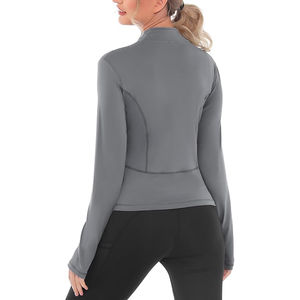 Nouveauté Veste de sport pour femmes Yoga à manches longues imprimée avec fermeture éclair, légère, respirante, pour la course à pied, vêtements de sport pour femmes, veste de yoga - Product Image 2