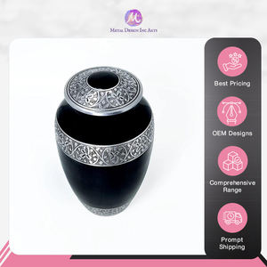 Precio de mercado asequible Ampliamente vendiendo urnas de cremación de aluminio de lujo de diseño real para mantener las cenizas humanas de la India - Product Image 6
