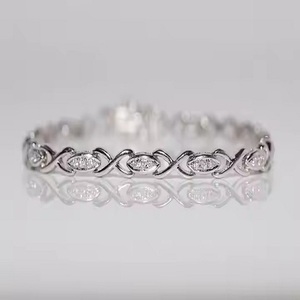 สร้อยข้อมือประดับเพชรธรรมชาติ18K สำหรับผู้หญิงวินเทจประดับเพชร - Product Image 2