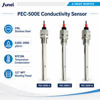 Capteur de conductivité d'eau ultrapure PEC 500E K 0.01 0.05 2000 US Per cm³ en acier inoxydable 316L NTC10K pour la surveillance en ligne de faible conductivité électrique
