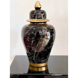 Chapado en oro y color negro recubierto de polvo de calidad superior hecho de metal aspecto atractivo tarro de jengibre de la India en un precio impresionante - Product Image 1