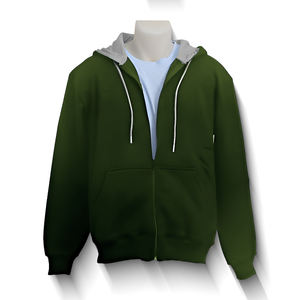 Sudadera con Capucha Extra Grande para Hombre, Invierno 2026, Forro Polar Cálido, Cierre de Cremallera, Ecológica, con Logotipo Personalizado, 100% Algodón, OEM - Product Image 2