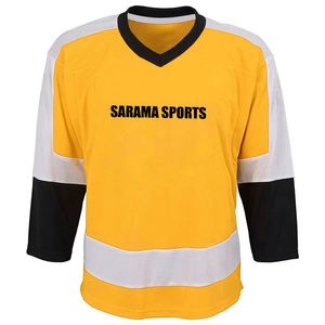 Camiseta de hockey sobre hielo personalizada transpirable de diseño único, moda al por mayor de la mejor calidad con diseño de su propio logotipo, camiseta de hockey sobre hielo - Product Image 2