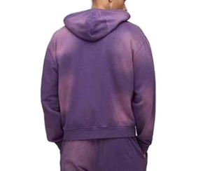 Conjunto de Sudadera con Capucha y Pantalones Deportivos con Logotipo Personalizado, Lavado Ácido, Logotipo con Pedrería, 420 Gsm, Cierre de Cremallera - Product Image 3