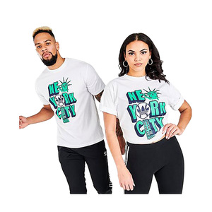 ADIDAS NYC City SS เสื้อยืดบุรุษเสื้อใช้งานและเสื้อยืดสี: ขาว/สีฟ้า100% แท้ - Product Image 1