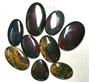 Venta Caliente, Collar de Cristal Cabujón de Piedra de Sangre 100% Natural, Mezcla de Formas, Ágata de Sangre, Piedras Preciosas Sueltas al por Mayor, Lote a Granel de Piedras de Sangre - Product Image 4