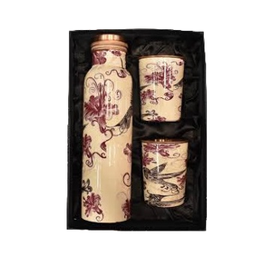 Drinkware High Quality Copper <b>Water</b> <b>Bottle</b> Floral <b>Sticker</b> Printing <b>Bottle</b> Drinkware <b>Bottle</b> Utility Items - Product Image 1