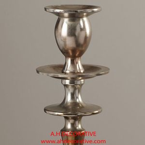 Bougeoir Décoratif Pour La Maison Argent Bougeoir Nouveau Design En Métal Fabriqué Décoré À La Main Bougeoir Pour La Décoration - Product Image 2