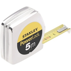Cinta Métrica de Bolsillo PowerLock de STANLEY, 5 m de Longitud, 19 mm de Ancho, Automática, EC II, Plástico, Categoría de Producto: Cintas Métricas - Product Image 1